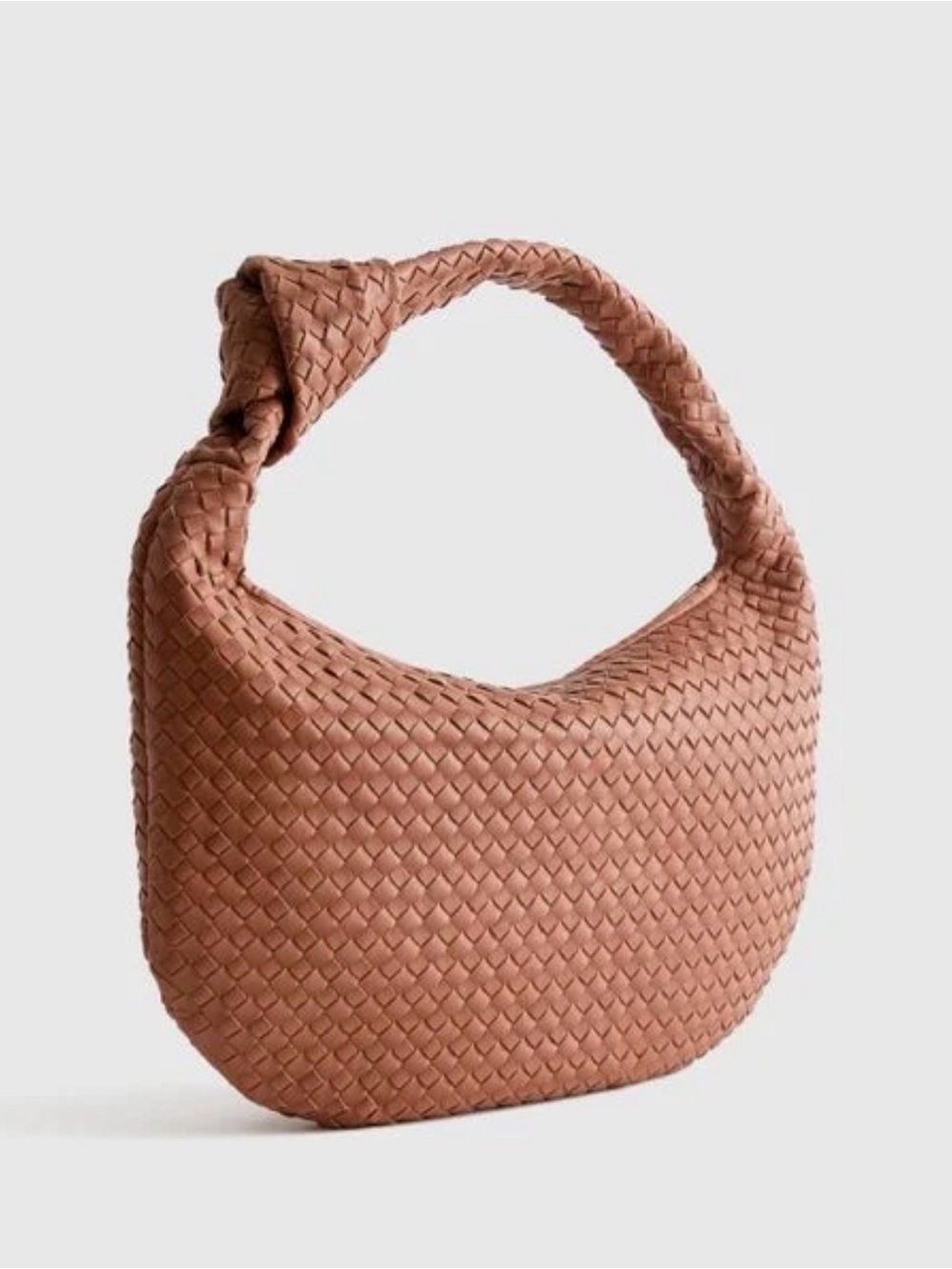 New- Quince - Italian Leather Handwoven Slouchy Shoulder Bag